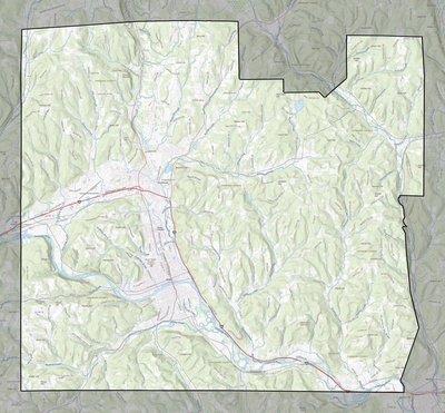 Chemung County NY USGS topo map
