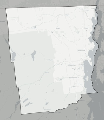 Clinton County NY county basemap context