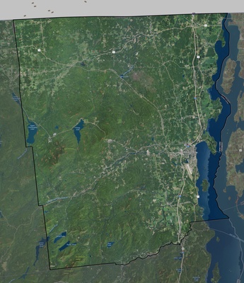 Clinton County NY USGS imagery and topo map