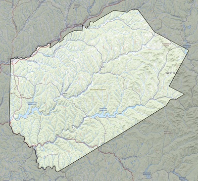 Delaware County NY USGS topo map