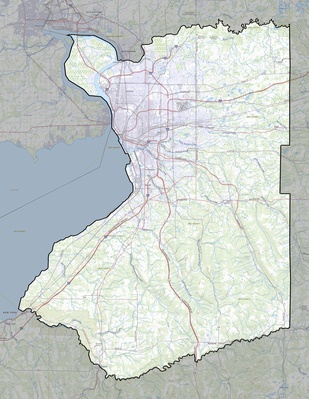 Erie County NY USGS topo map