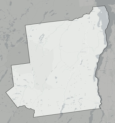 Essex County NY county basemap context