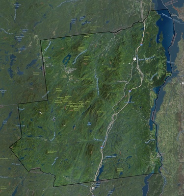 Essex County NY USGS imagery and topo map