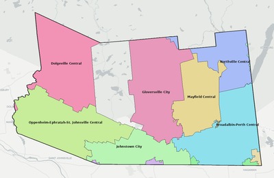 Fulton County NY school district boundaries map