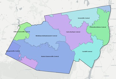 Greene County NY school district boundaries map