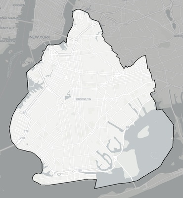Kings County NY county basemap context