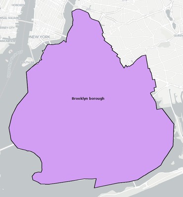 Kings County NY townships and subdivisions map