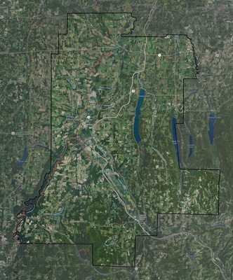 Livingston County NY USGS imagery and topo map