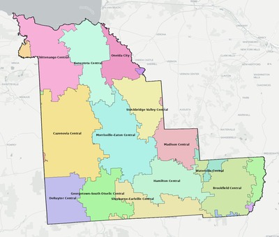 Madison County NY school district boundaries map