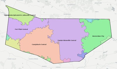 Montgomery County NY school district boundaries map