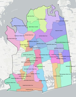 Nassau County NY school district boundaries map