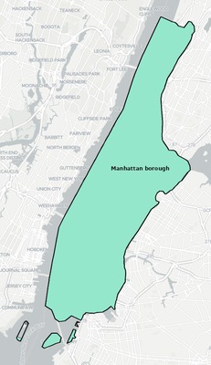 New York County NY townships and subdivisions map