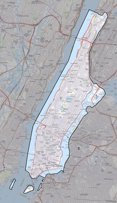 New York County NY USGS topo map