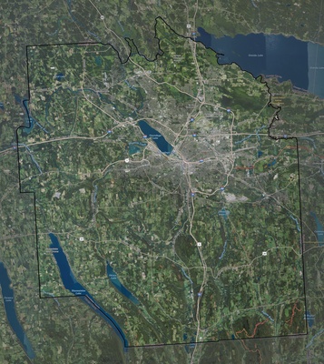 Onondaga County NY USGS imagery and topo map