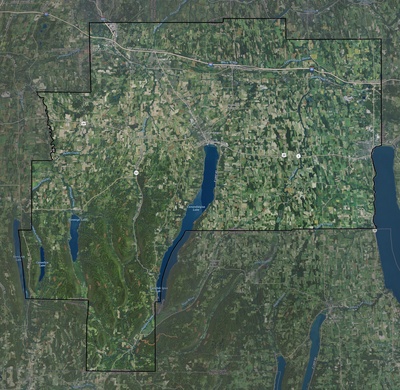 Ontario County NY USGS imagery and topo map