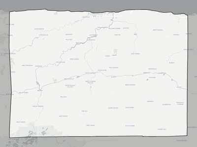 Orleans County NY county basemap context