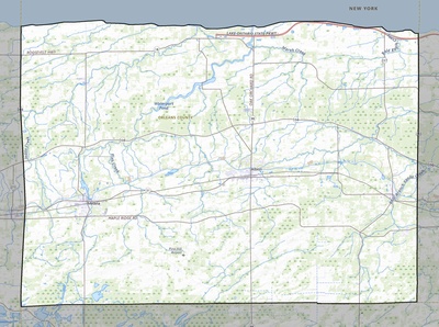 Orleans County NY USGS topo map