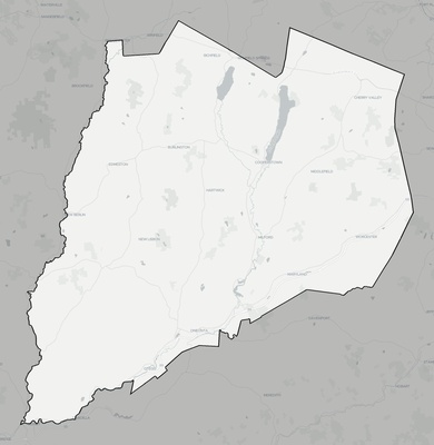Otsego County NY county basemap context