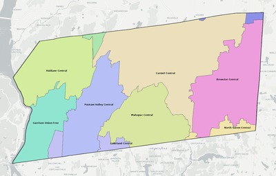 Putnam County NY school district boundaries map