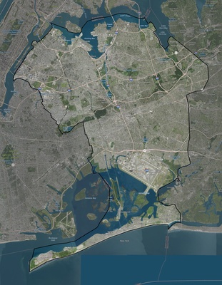 Queens County NY USGS imagery and topo map