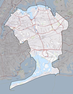Queens County NY USGS topo map