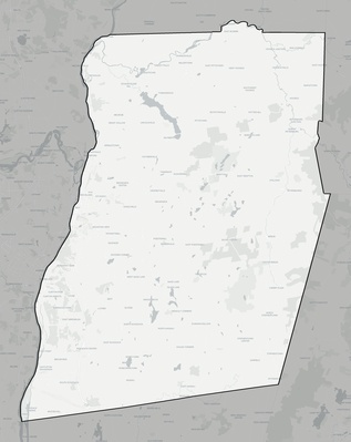 Rensselaer County NY county basemap context