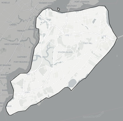 Richmond County NY county basemap context