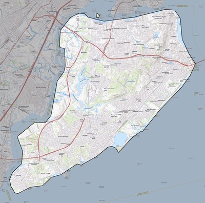Richmond County NY USGS topo map