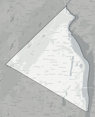 Rockland County NY county basemap context