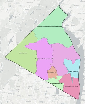 Rockland County NY school district boundaries map