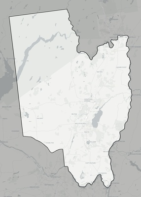 Saratoga County NY county basemap context