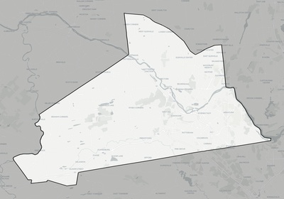 Schenectady County NY county basemap context