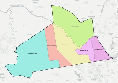 Schenectady County NY townships and subdivisions map