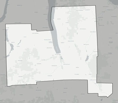 Schuyler County NY county basemap context