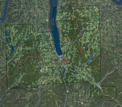Schuyler County NY USGS imagery and topo map