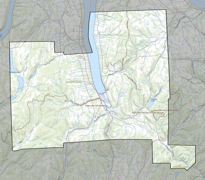 Schuyler County NY USGS topo map