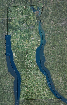 Seneca County NY USGS imagery and topo map