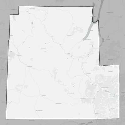Steuben County NY county basemap context
