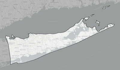 Suffolk County NY county basemap context
