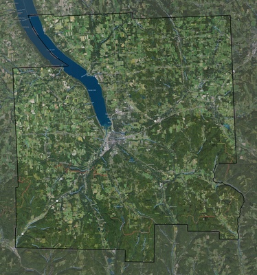 Tompkins County NY USGS imagery and topo map