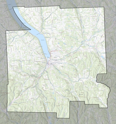 Tompkins County NY USGS topo map
