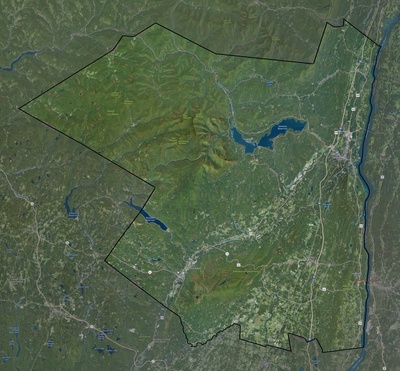 Ulster County NY USGS imagery and topo map