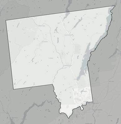 Warren County NY county basemap context