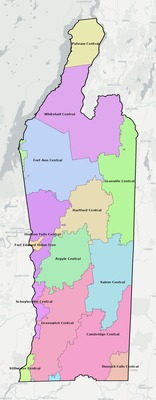 Washington County NY school district boundaries map