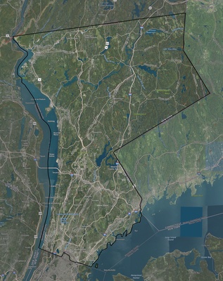 Westchester County NY USGS imagery and topo map