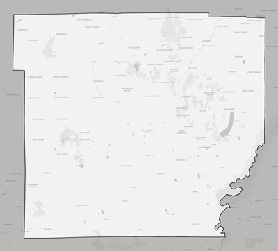 Wyoming County NY county basemap context