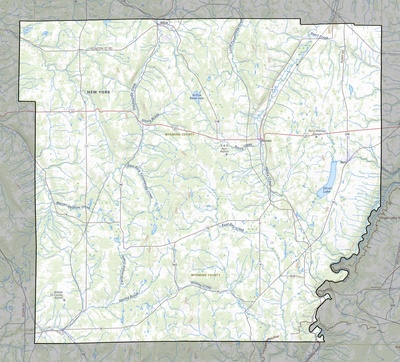 Wyoming County NY USGS topo map