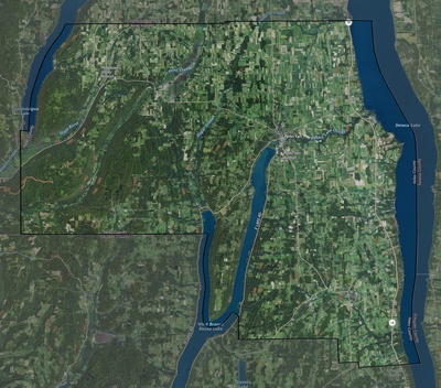 Yates County NY USGS imagery and topo map