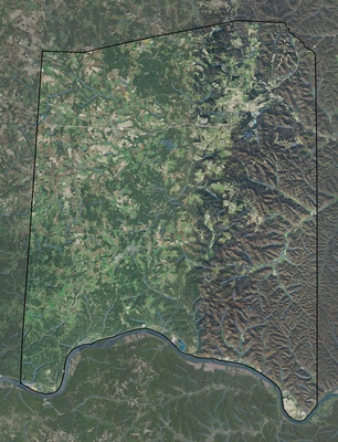 Adams County OH USGS imagery and topo map