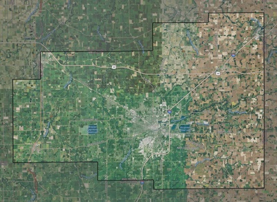 Allen County OH USGS imagery and topo map